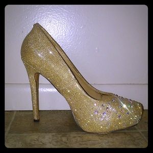 Gold High Heels